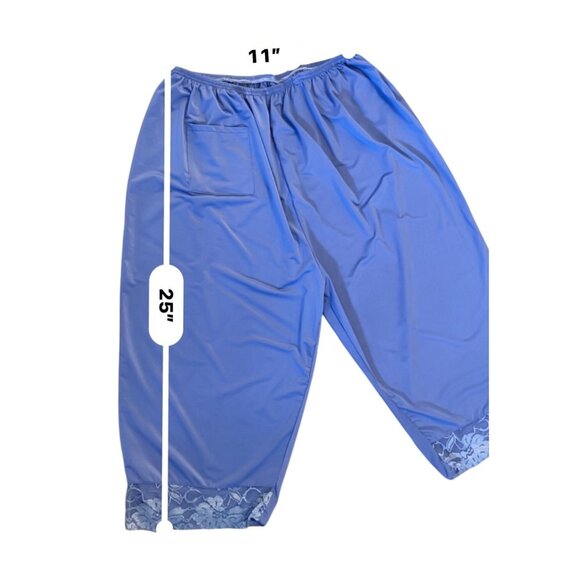 Vintage pajama set satin & lace loungewear 50's grandma core cottage - Picture 3 of 10